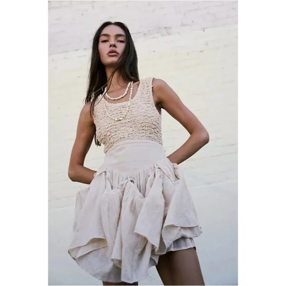 Free People Exotic Escape Convertible Maxi Dress Semolina Nwt - Picture 5 of 12